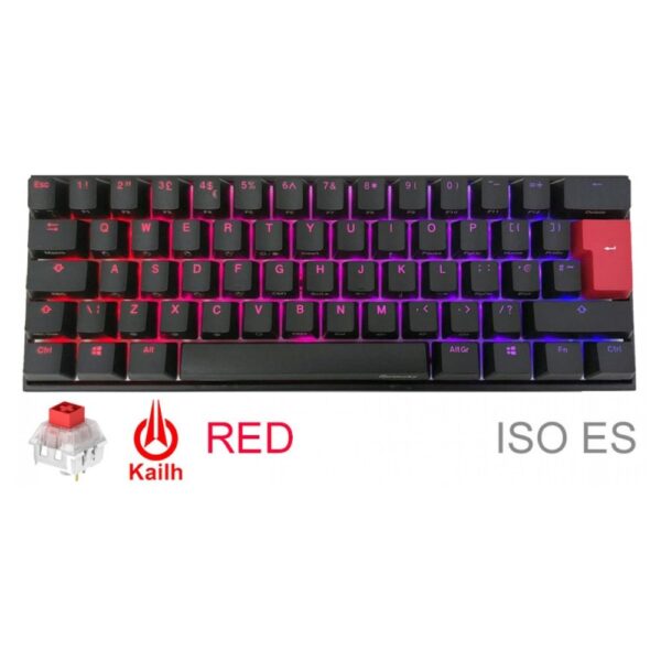 TECLADO GAMER DUCKY MECHA MINI V2 RGB Kailh BOX red switch ISO ES